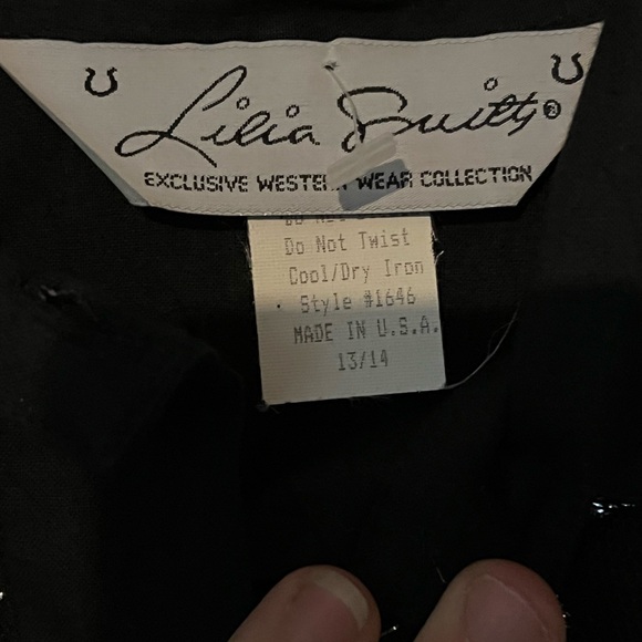 Lilia Smitty Black & Silver Fringe Western Dress - Picture 4 of 5